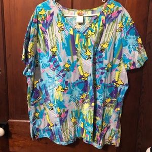 Woodstock Peanuts 3X scrub top